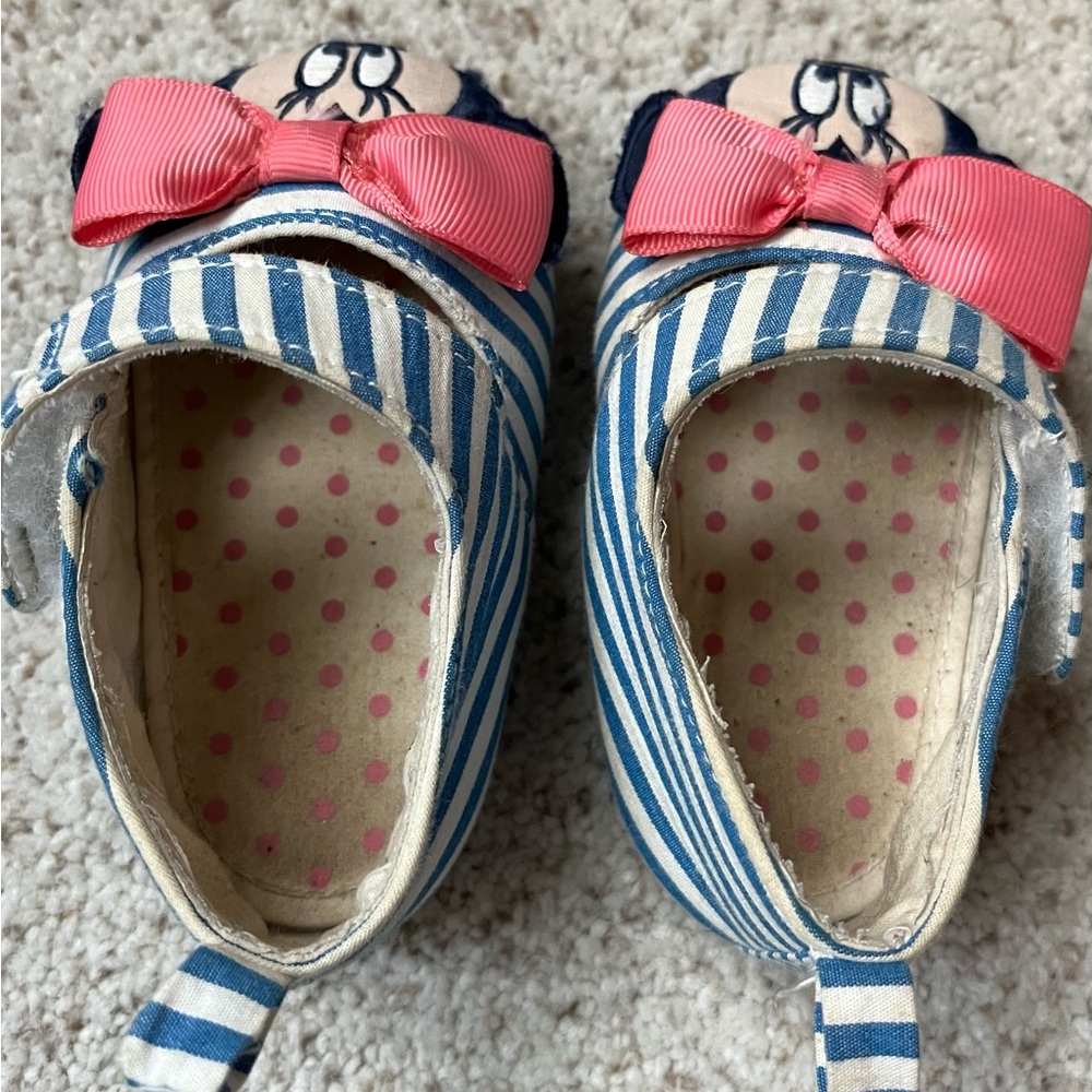 Mary Jane Minnie Mouse Shoes by Disney. 12-18 months. Blue, White, Pink. - Picture 5 of 5
